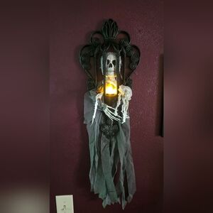 Spooky Skeleton Wall Sconce with LED Light